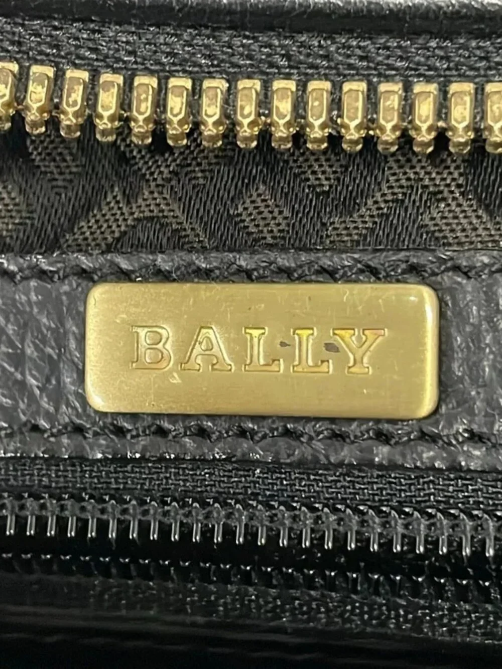 BALLY Black Leather Business Bag